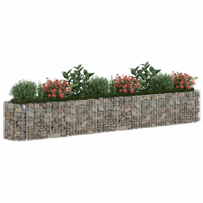 Gabion Raised Bed Galvanised Iron 330x50x50 cm