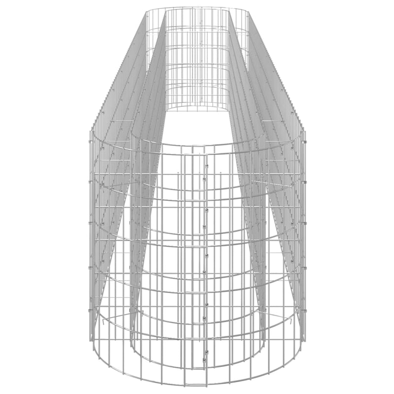 Gabion Raised Bed Galvanised Iron 330x50x50 cm