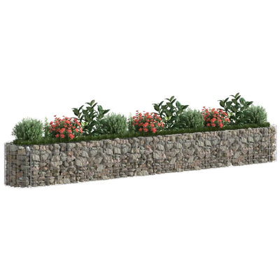 Gabion Raised Bed Galvanised Iron 400x50x50 cm