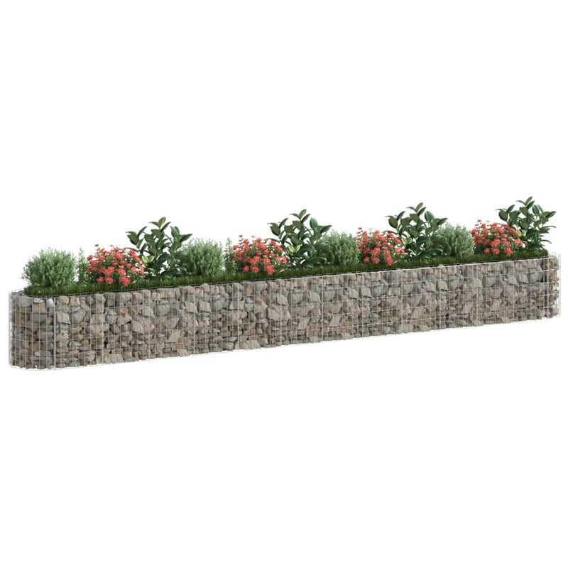 Gabion Raised Bed Galvanised Iron 470x50x50 cm