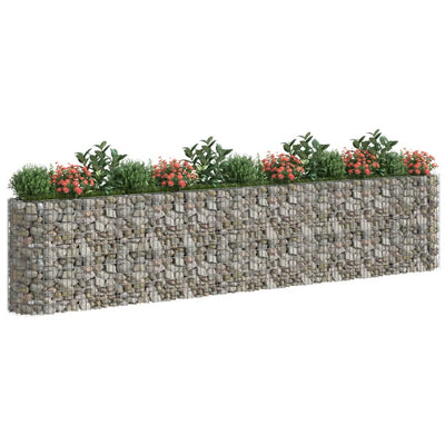 Gabion Raised Bed Galvanised Iron 470x50x100 cm