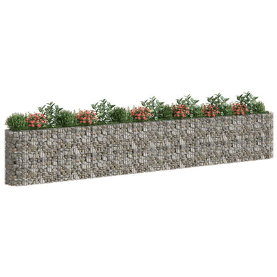 Gabion Raised Bed Galvanised Iron 610x50x100 cm