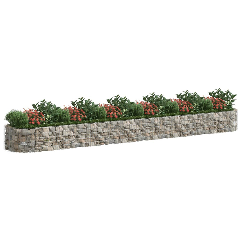 Gabion Raised Bed Galvanised Iron 600x100x50 cm