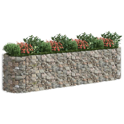 Gabion Raised Bed Galvanised Iron 400x100x100 cm