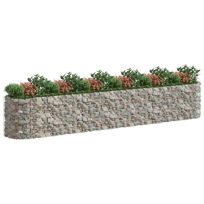 Gabion Raised Bed Galvanised Iron 600x100x100 cm