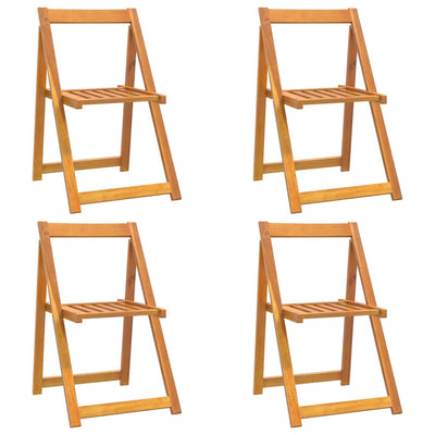 Folding Garden Chairs 4 pcs Solid Wood Acacia