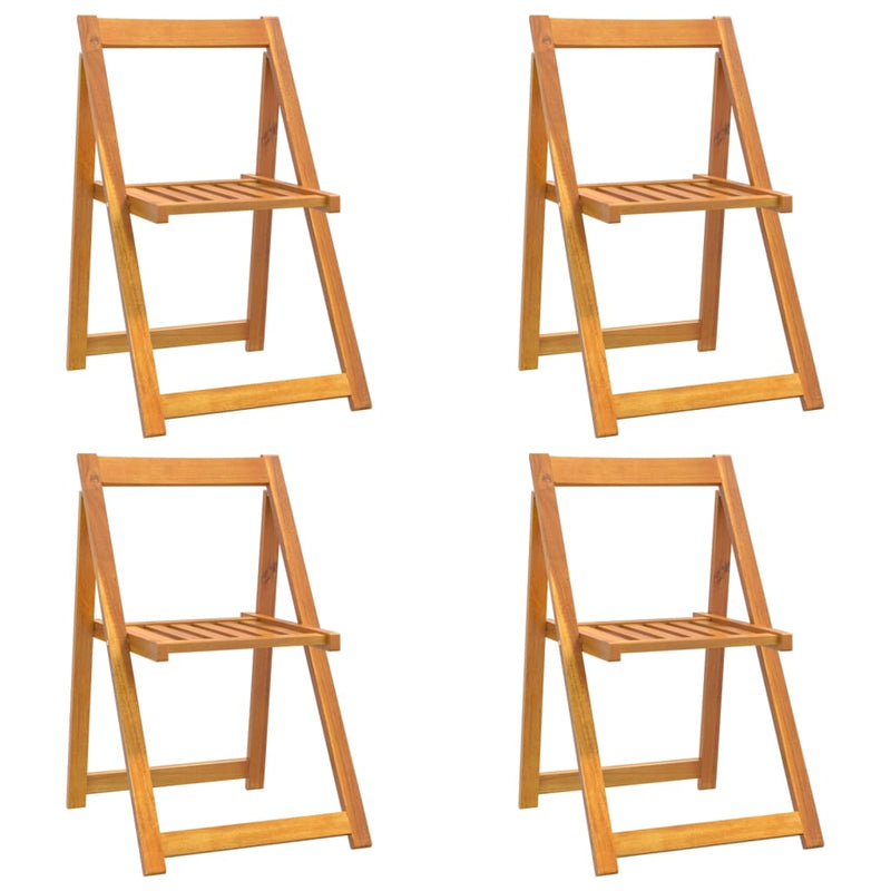 Folding Garden Chairs 4 pcs Solid Wood Acacia