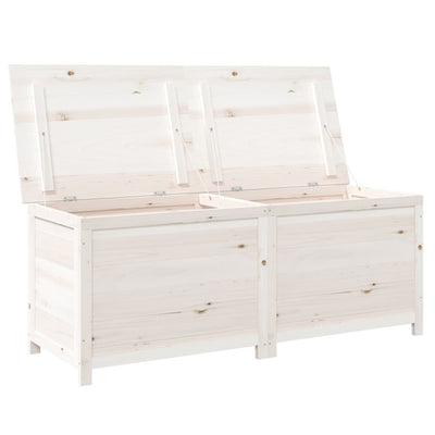 Outdoor Cushion Box White 150x50x56 cm Solid Wood Fir