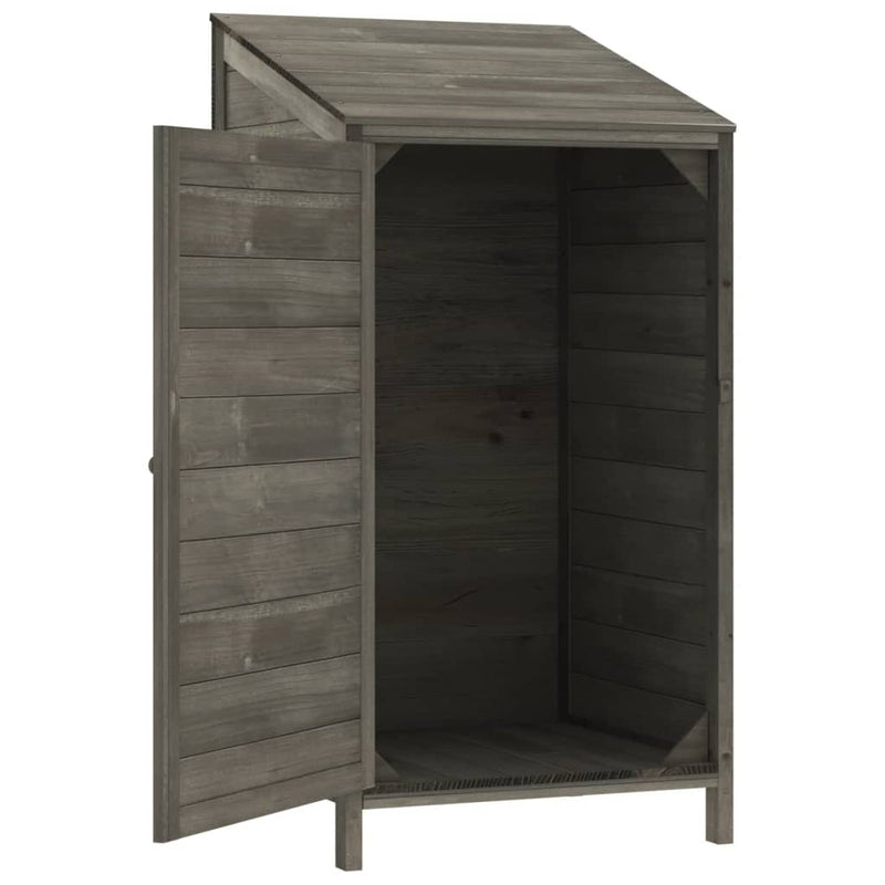 Garden Shed Anthracite 55x52x112 cm Solid Wood Fir