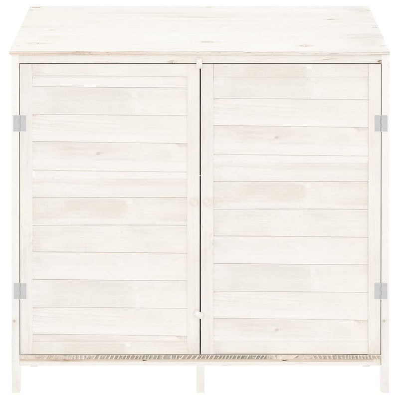 Garden Shed White 102x52x112 cm Solid Wood Fir