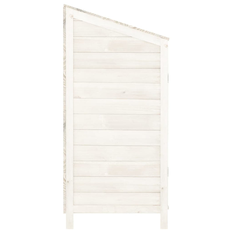 Garden Shed White 102x52x112 cm Solid Wood Fir