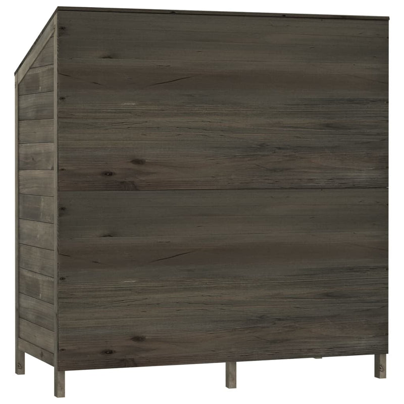 Garden Shed Anthracite 102x52x112 cm Solid Wood Fir