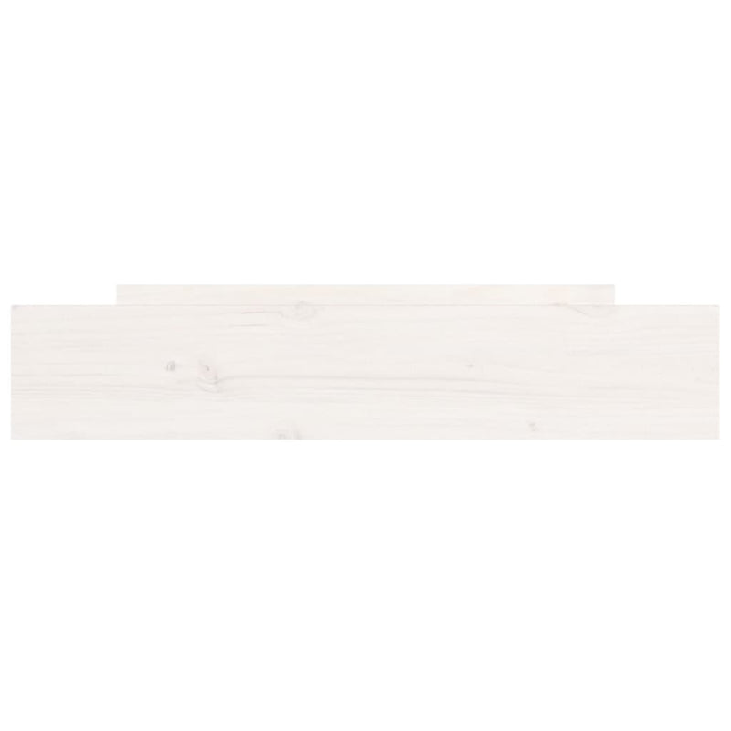 Bed Drawers 2 pcs White Solid Wood Pine