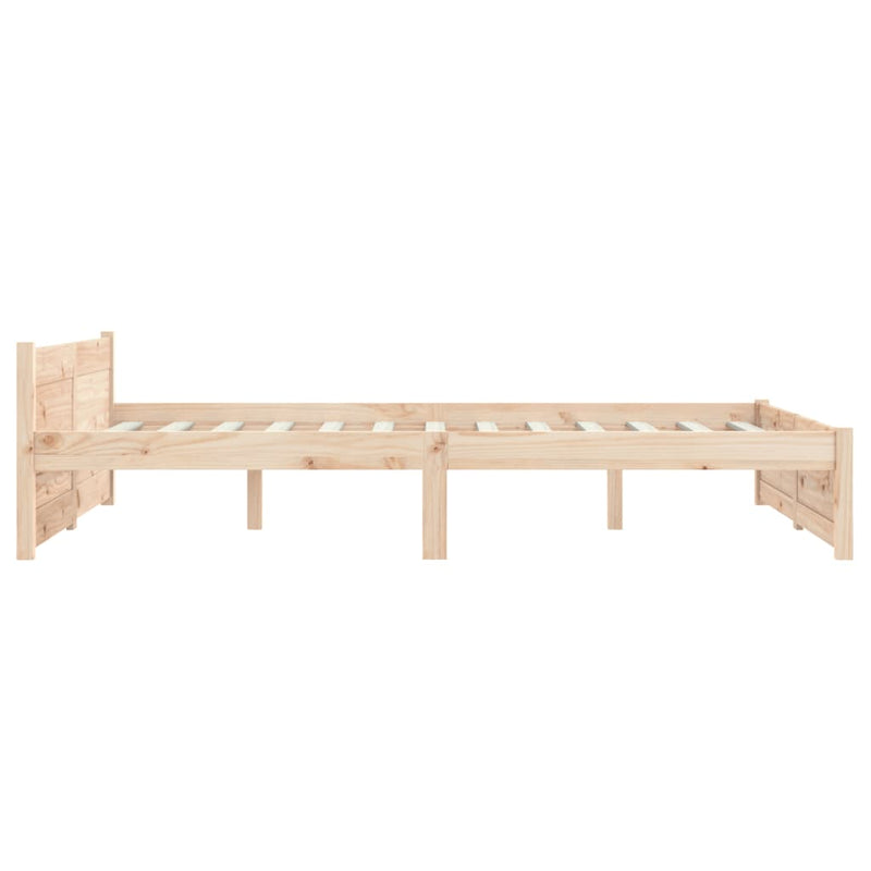 Bed Frame without Mattress Solid Wood 135x190 cm