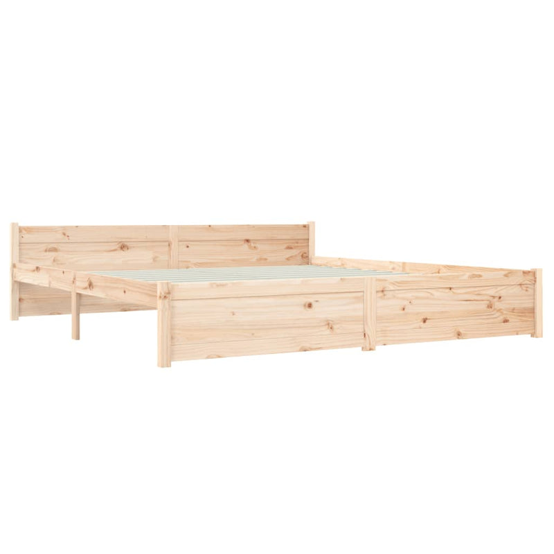 Bed Frame without Mattress Solid Wood 183x203 cm King