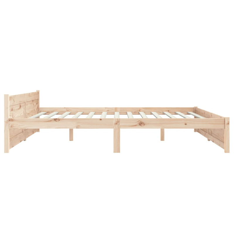 Bed Frame without Mattress Solid Wood 183x203 cm King