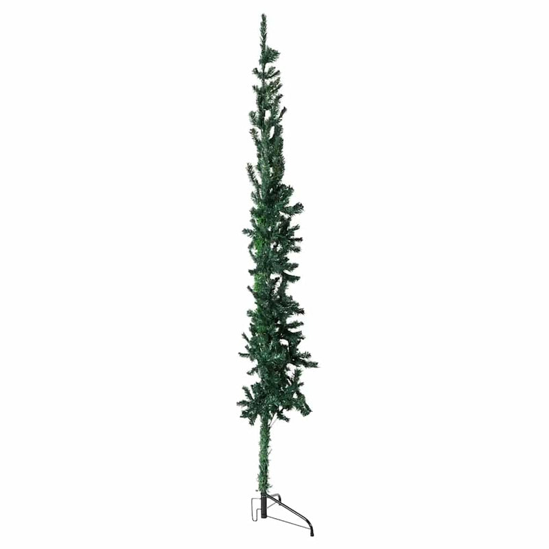 Slim Artificial Half Christmas Tree with Stand Green 150 cm