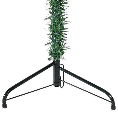 Slim Artificial Half Christmas Tree with Stand Green 180 cm