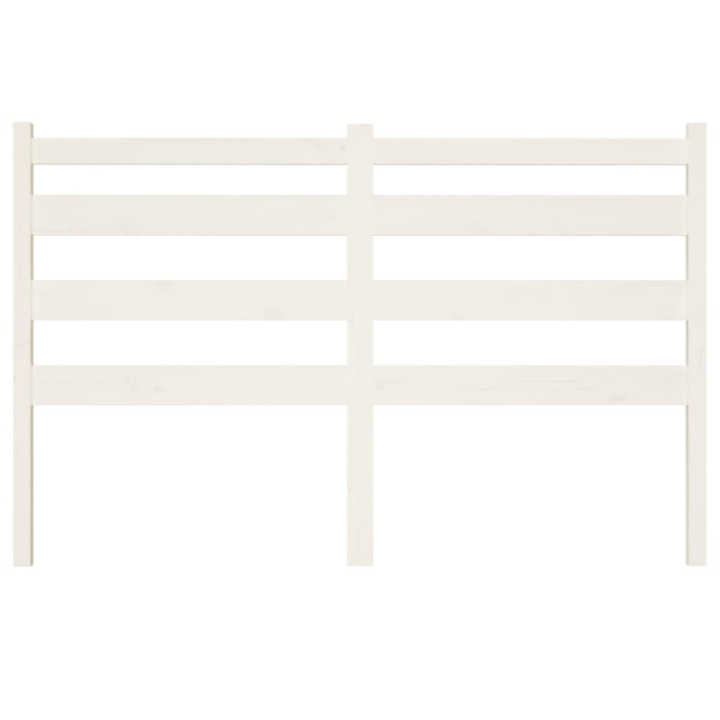 Bed Headboard White 156 cm Solid Wood Pine