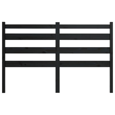 Bed Headboard Black 156 cm Solid Wood Pine