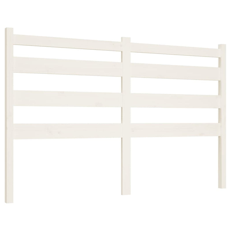 Bed Headboard White 186 cm Solid Wood Pine