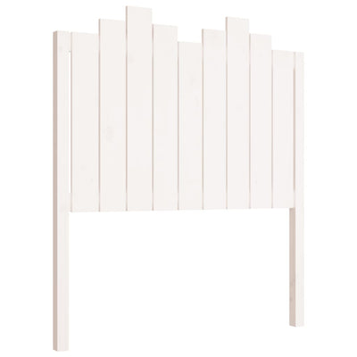 Bed Headboard White 96x4x110 cm Solid Wood Pine