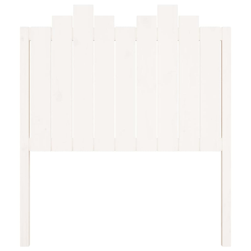 Bed Headboard White 96x4x110 cm Solid Wood Pine