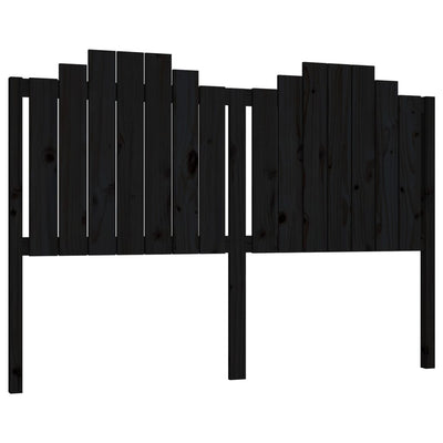 Bed Headboard Black 156 cm Solid Wood Pine