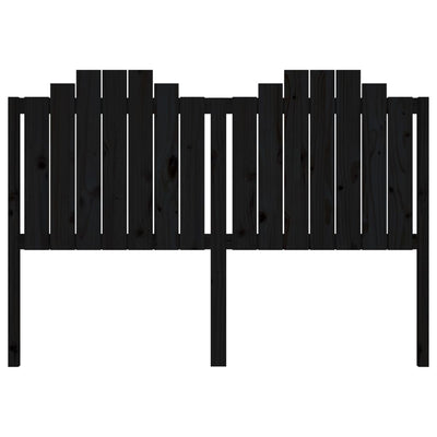 Bed Headboard Black 156 cm Solid Wood Pine