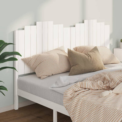 Bed Headboard White 186 cm Solid Wood Pine