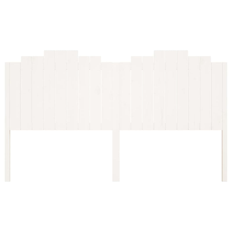 Bed Headboard White 186 cm Solid Wood Pine