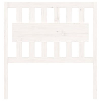 Bed Headboard White 95.5 cm Solid Wood Pine