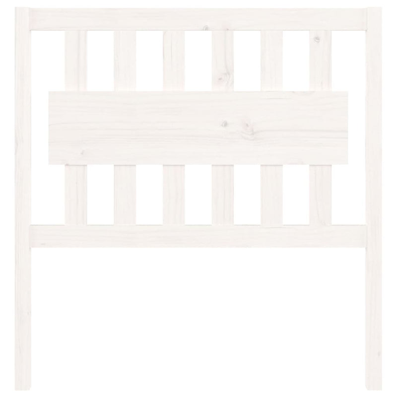 Bed Headboard White 95.5 cm Solid Wood Pine