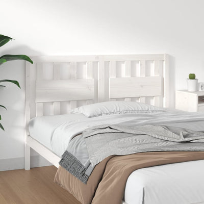 Bed Headboard White 140.5 cm Solid Wood Pine