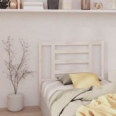 Bed Headboard White 96 cm Solid Wood Pine