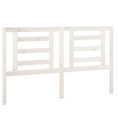 Bed Headboard White 156x4x100 cm Solid Wood Pine