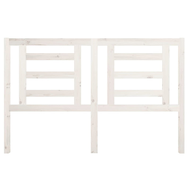 Bed Headboard White 156x4x100 cm Solid Wood Pine