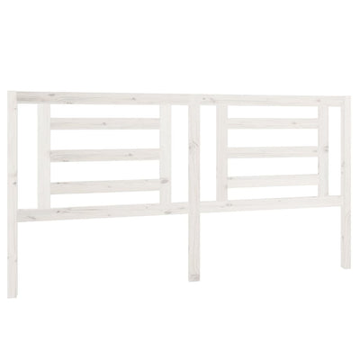 Bed Headboard White 186 cm Solid Wood Pine