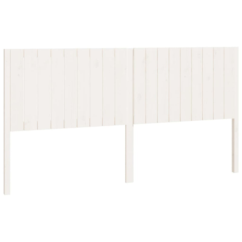 Bed Headboard White 185.5 cm Solid Wood Pine