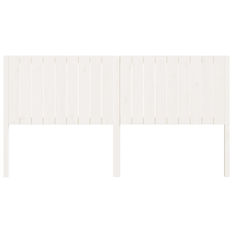 Bed Headboard White 185.5 cm Solid Wood Pine