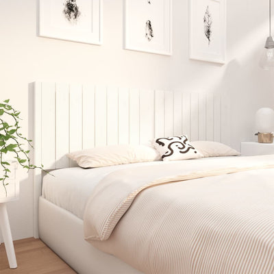 Bed Headboard White 185.5 cm Solid Wood Pine