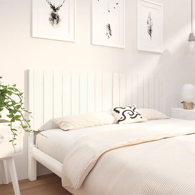 Bed Headboard White 185.5 cm Solid Wood Pine