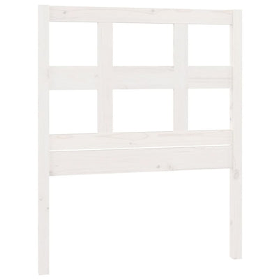 Bed Headboard White 95.5 cm Solid Wood Pine