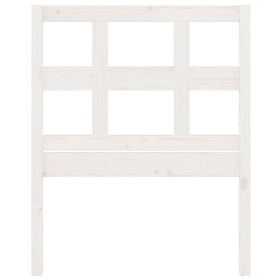 Bed Headboard White 95.5 cm Solid Wood Pine