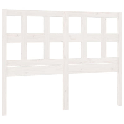 Bed Headboard White 140.5 cm Solid Wood Pine