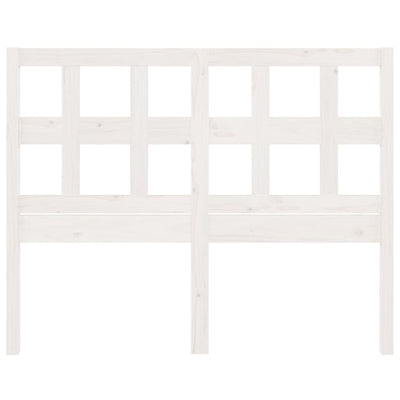 Bed Headboard White 140.5 cm Solid Wood Pine