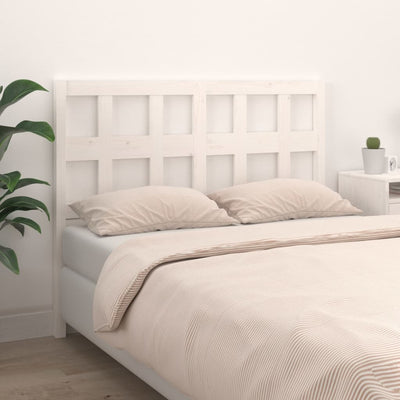 Bed Headboard White 155.5 cm Solid Wood Pine