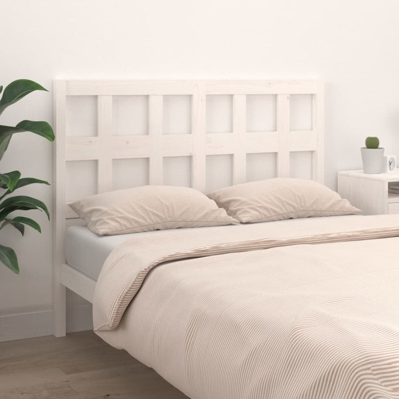 Bed Headboard White 185.5 cm Solid Wood Pine