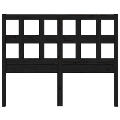 Bed Headboard Black 185.5 cm Solid Wood Pine