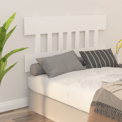 Bed Headboard White 138.5 cm Solid Wood Pine